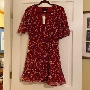 NWT Floral button wrap dress!